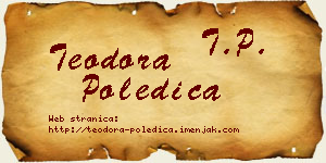 Teodora Poledica vizit kartica